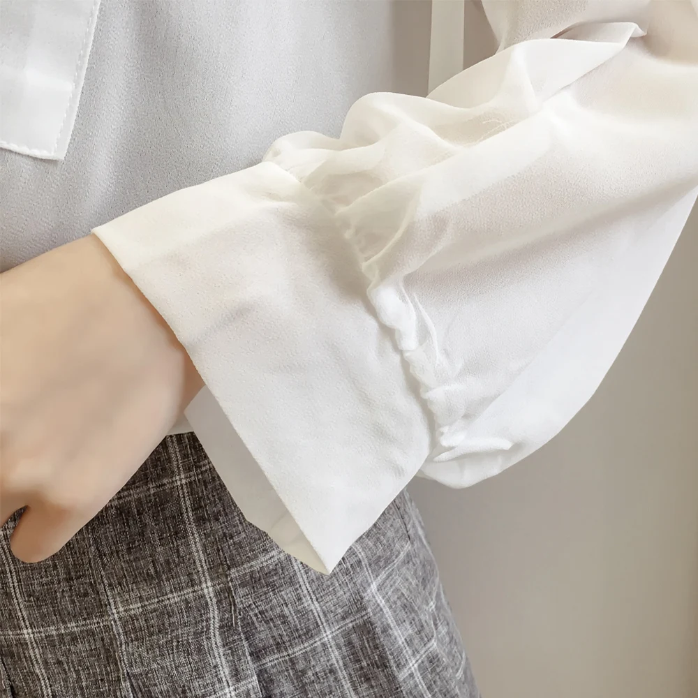 

Yuanyin sun proof clothes for women 2021 new student loose Long Sleeve Chiffon shirt for women in spring and summer