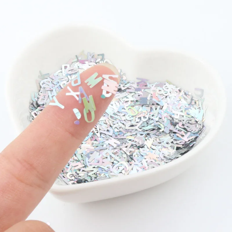 Ультратонкие Блестки для ногтей в форме букв 4 мм блестки лазерные экологически