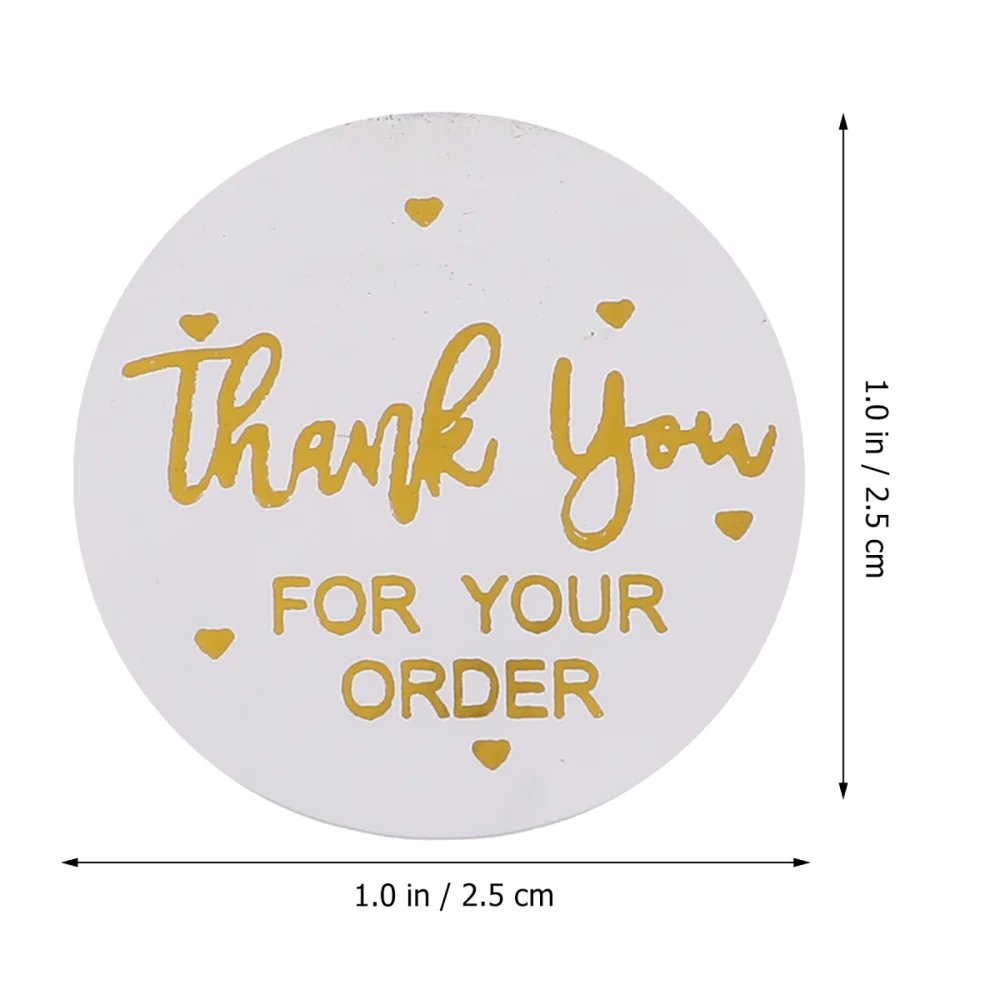

2 Rolls Thank You Sticker Decorative Label Gift Wrapping Decal Sealing Decal