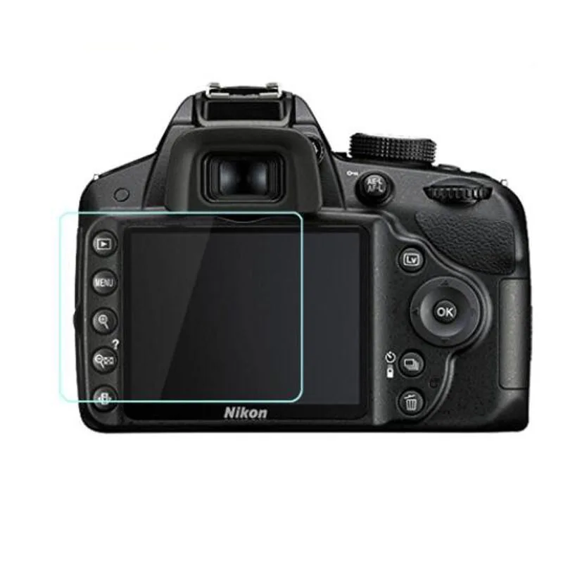 

Закаленное стекло для Nikon D3100 D3200 D3300 D3400 D3500 DSLR, 2 шт., защитная пленка для экрана камеры Diaplay, защитная крышка