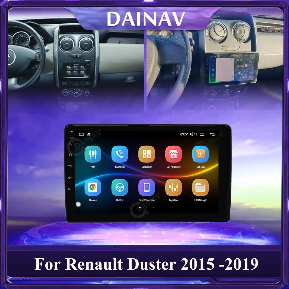 

6+128GB 2 Din Android Car Radio For Renault Duster 2015 2016 2017 2019 Car Autoradio GPS Navigation Multimedia DVD player