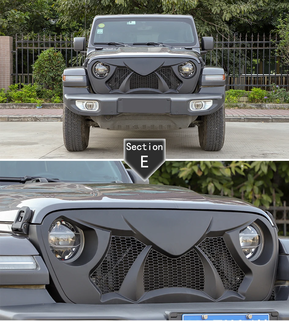 SHINEKA гоночная решетка для Jeep Wrangler JL+ Автомобильная Передняя гоночная решетка декоративная крышка для Jeep Wrangler JL модифицированные аксессуары