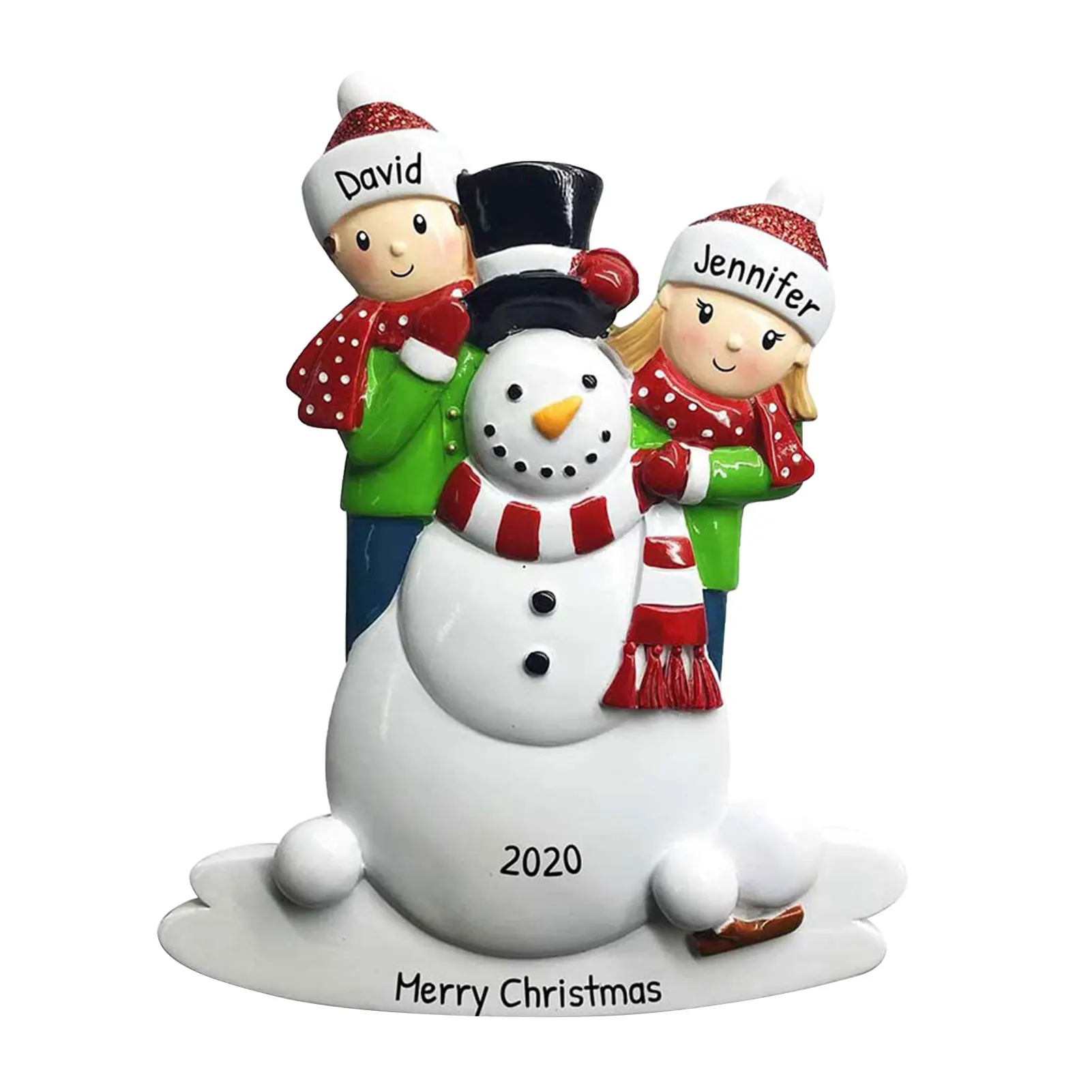 

2020 Quarantine Christmas Snowman Personalized Family Ornament PVC DIY Name Blessing Ornaments Christmas Tree Hanging Successful