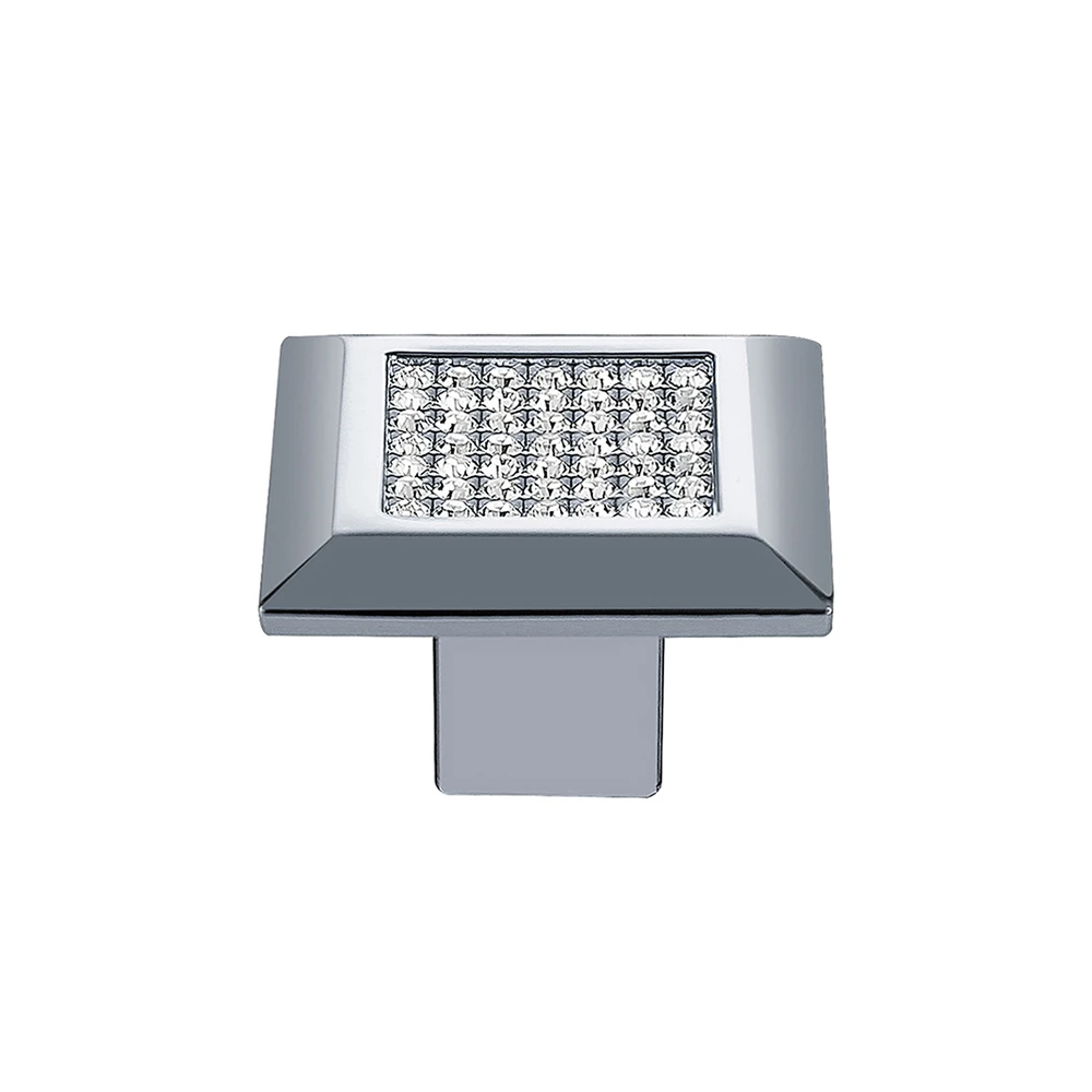 1 шт. мебельные ручки 24 К для шкафа из натурального золота или хрома с чешским