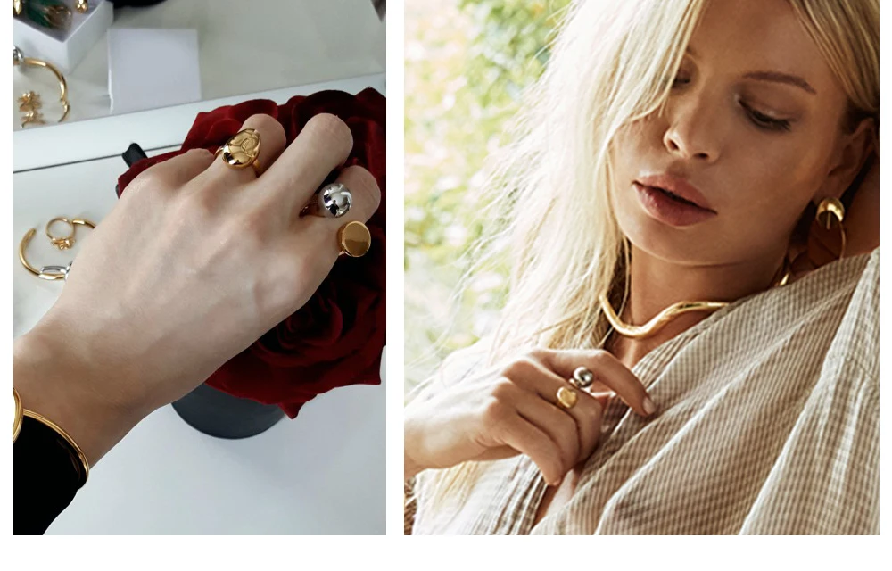 

Fashion Ball & Circle Ring Knunkle Midi Rings for Women Engagement Ring Jewelry