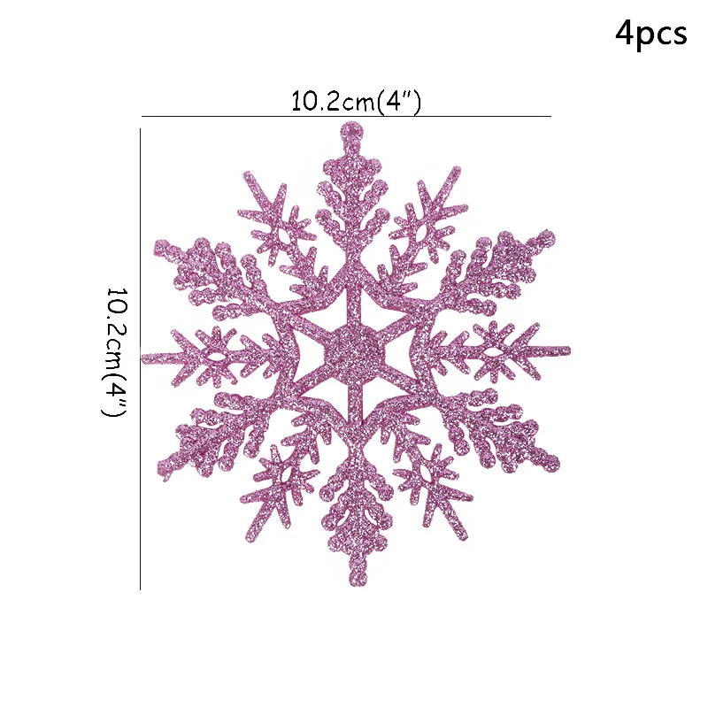 4pcs style K Рождественские вечерние украшения, рождественские снежинки, 3D полые Снежинка из бумаги, гирлянды, зимние белые рождественские украшения - Цвет: 4pcs style K