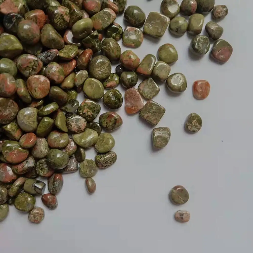 Бесплатная доставка! Оптовая продажа высокого качества 100 грамм 5 ~ 9 мм Unakite