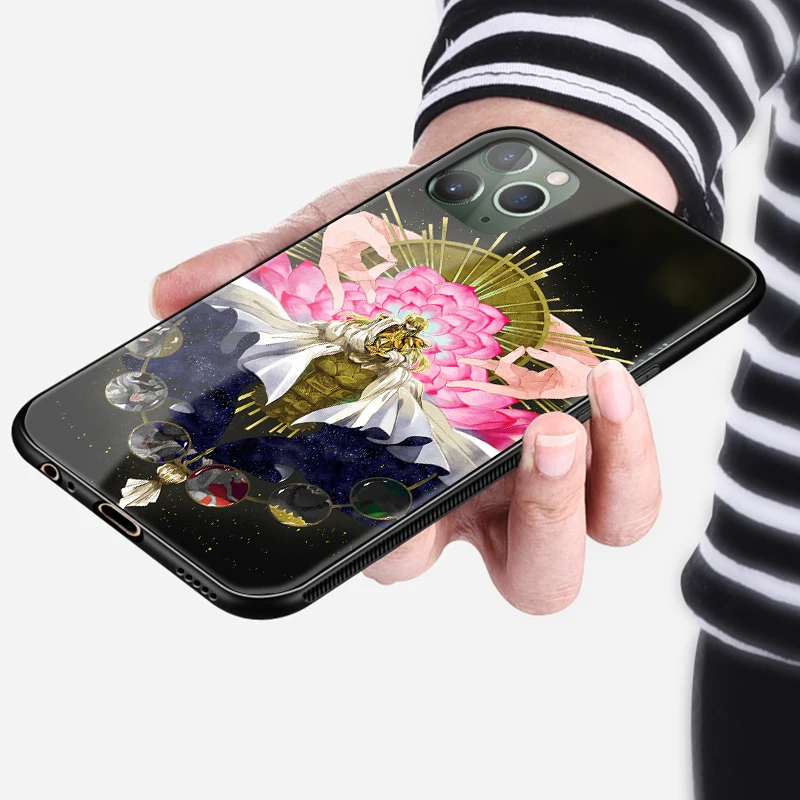 Мягкий силиконовый стеклянный чехол с аниме Virgo Shaka Saint Seiya для Apple iPhone 6 6s 7 8 Plus X XR XS