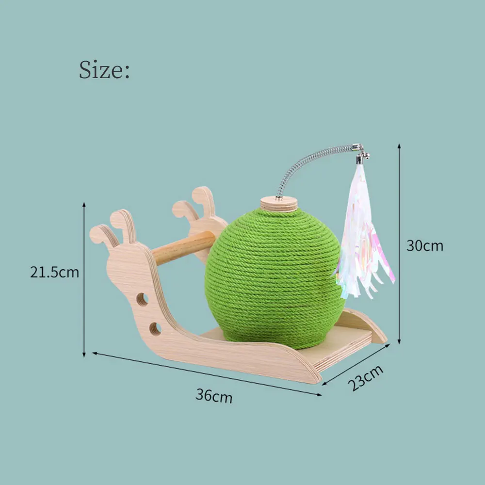 

Wear-resistant Woven Sisal Scratch Cactus Ball with Wood Base Pet Toy Scratch Board Ball Funny Rascador gato Cat Scratcher Tree