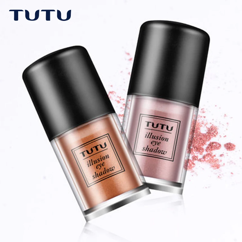 Блестящие тени для век TUTU пудра макияжа минеральный хайлайтер одноцветные