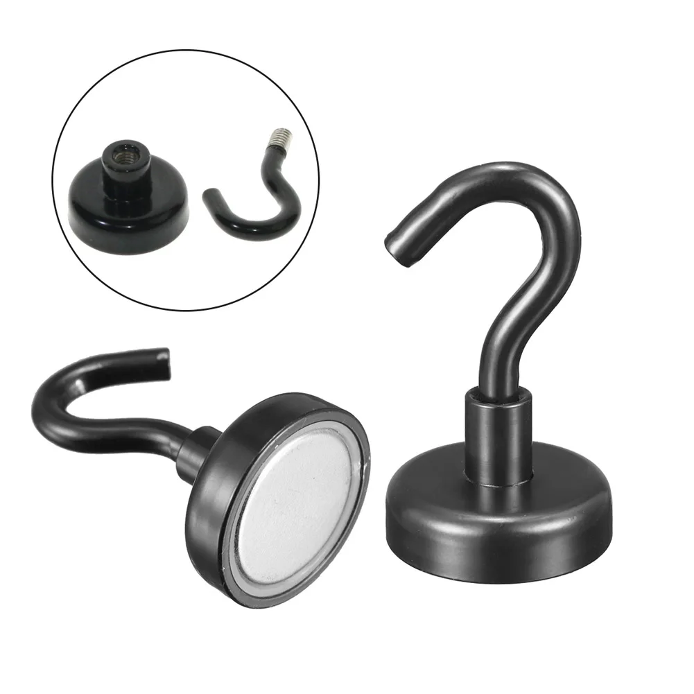 

6Pcs 22kg Strongest Rare Earth Neodymium Magnet Magnetic Hanging Hooks Holder C44