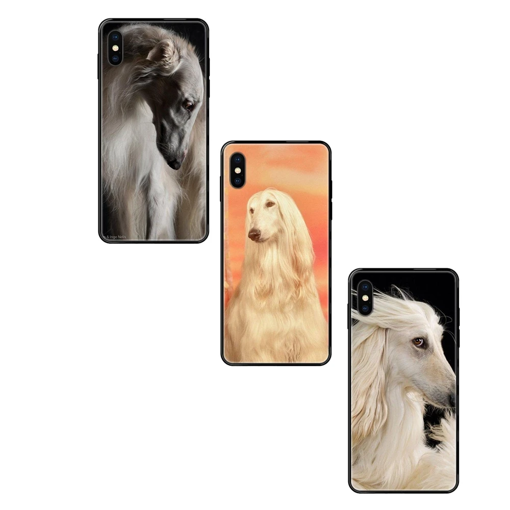 Cute White Borzoi Dog Puppies Les Meilleurs Black Soft TPU Coque Case Capa For Xiaomi Mi Note A1 A2 A3 5 5s 6 8 9 10 SE Lite