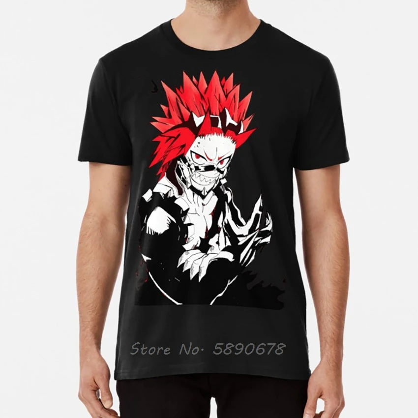 Красная футболка райот Eijirou Kirishima Red Katsuki Bakugou Shouto Todoroki Shoto Bakugo All Might Izuku | Мужская