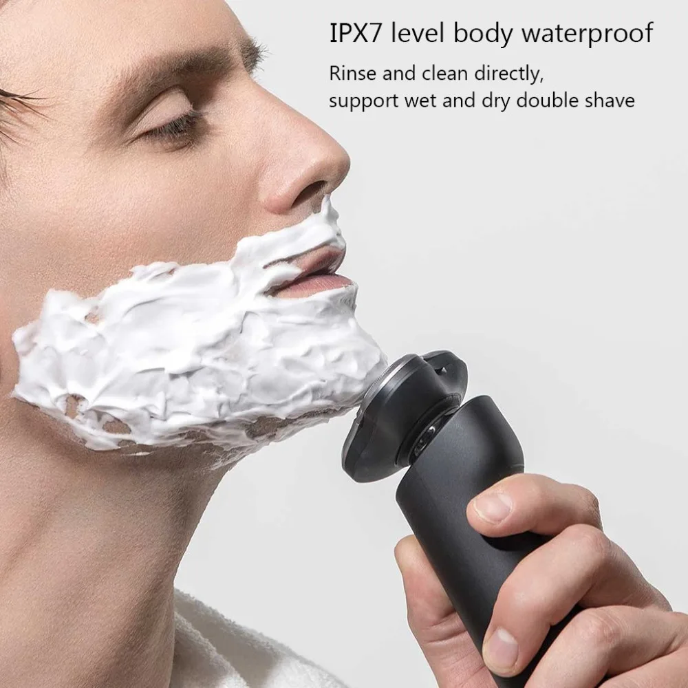 

Xiaomi Electric Razor Electric Shaver Rechargeable Shaving Machine for Men Beard Razor Wet-Dry Dual Use Washable 3D Head Blades