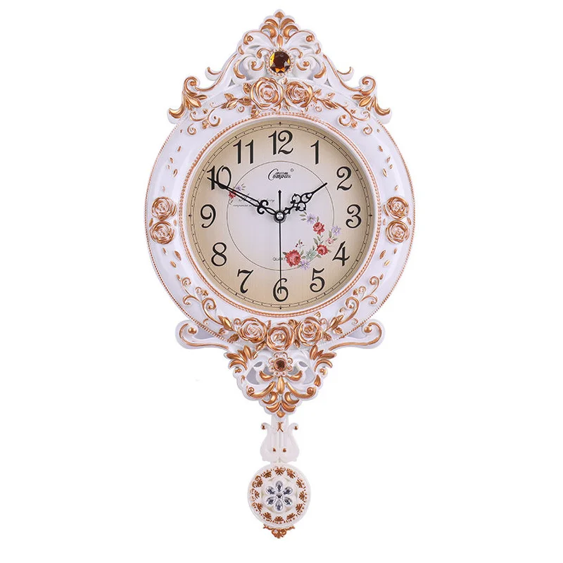 Настенные часы в европейском стиле часы-качели для гостиной бесшумные
