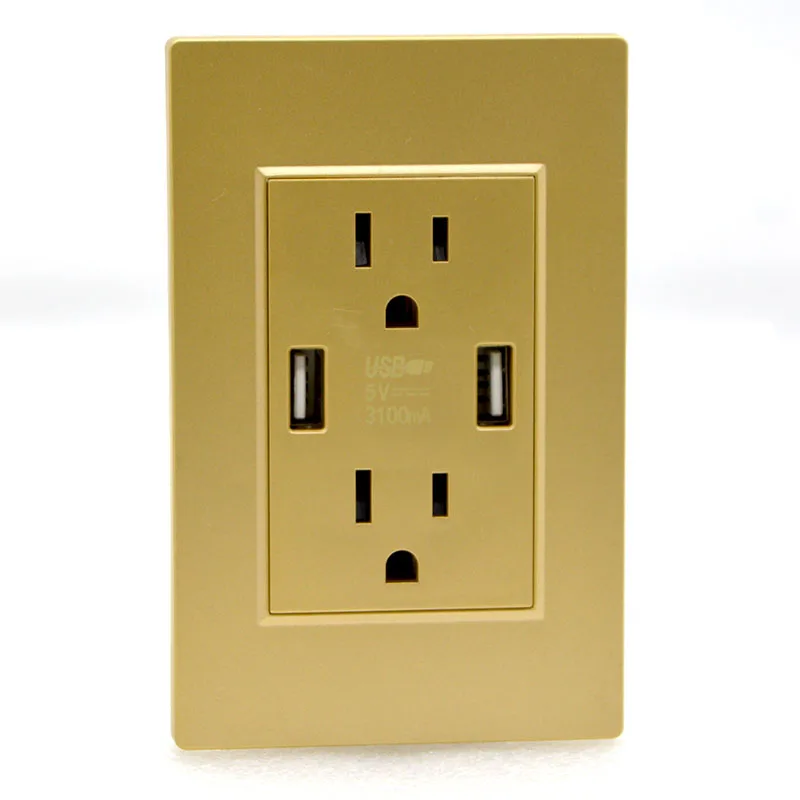 

10 шт., настенные розетки с двумя USB-портами