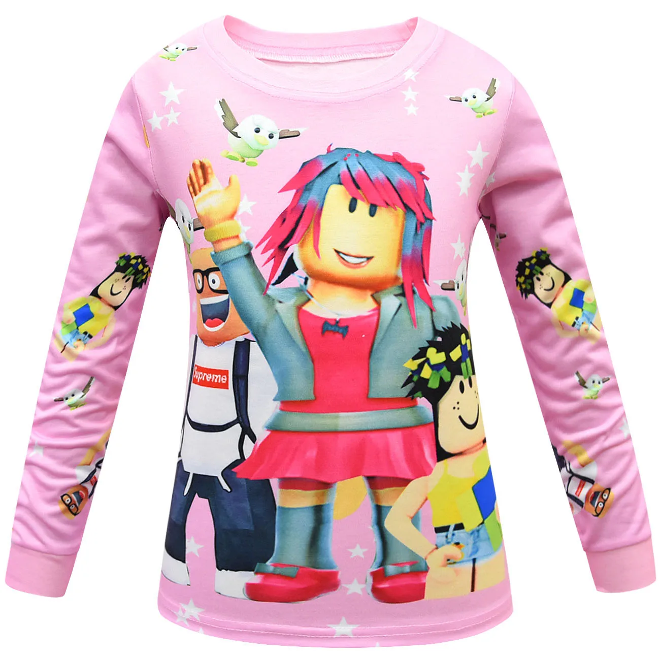 Детская Пижама Robloxing одежда для сна пижамы домашняя видеоигр 2021 весенне осенние