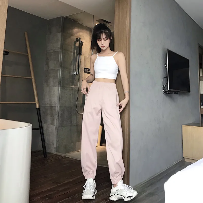 Модные женские хип-хоп броки с высоким хвостом свободные шаровары для женщин