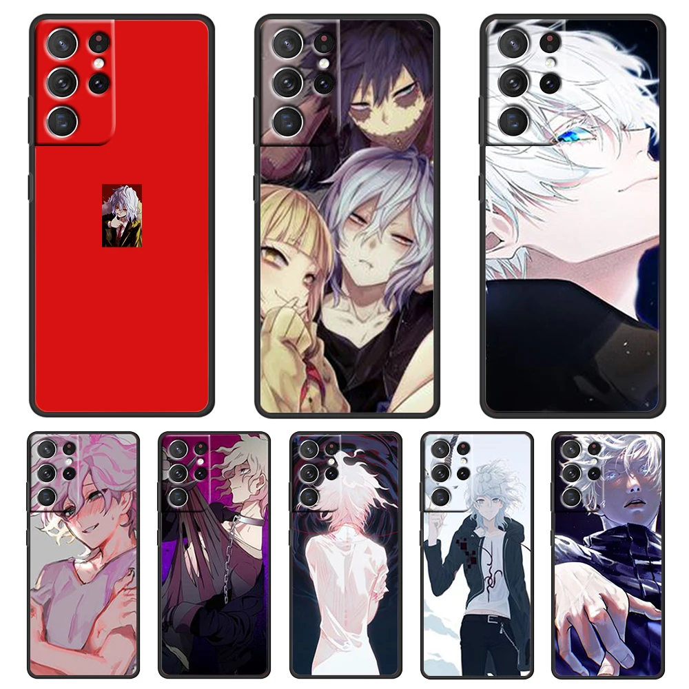 

Anime Cool White Hairy Man For Samsung Galaxy S22 S21 S20 FE Ultra S10 S9 S8 S7 S6 Plus 5G Silicone Soft Black Phone Case
