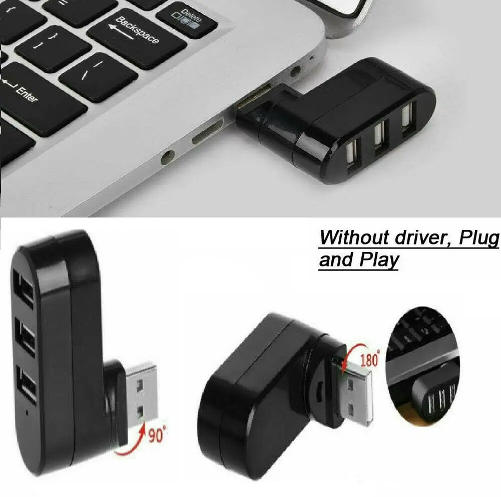 

FOR USB HUB 3 Port Ultra High Speed 3.0 Adapter Splitter Expansion PC Laptop UK