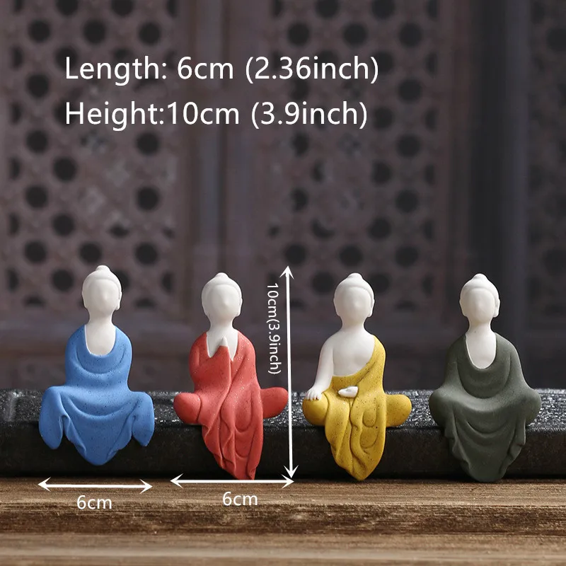 Zen керамическая красочная статуя монаха украшение Будды керамические креативные