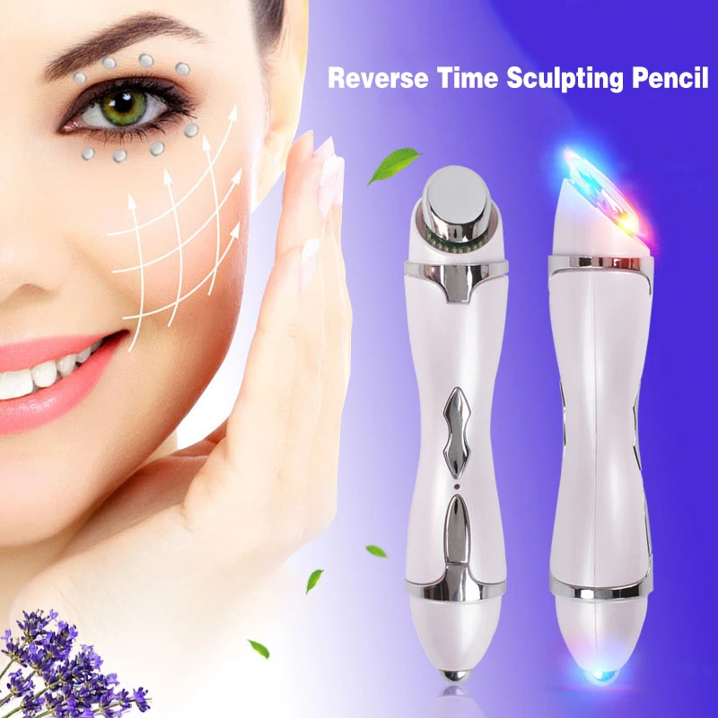 

Eye Vibration Massager Eye Anti-Wrinkle Dark Circle Acne Remover Pen Face Lifting Galvanic Ions Beauty Instrumen can CSV