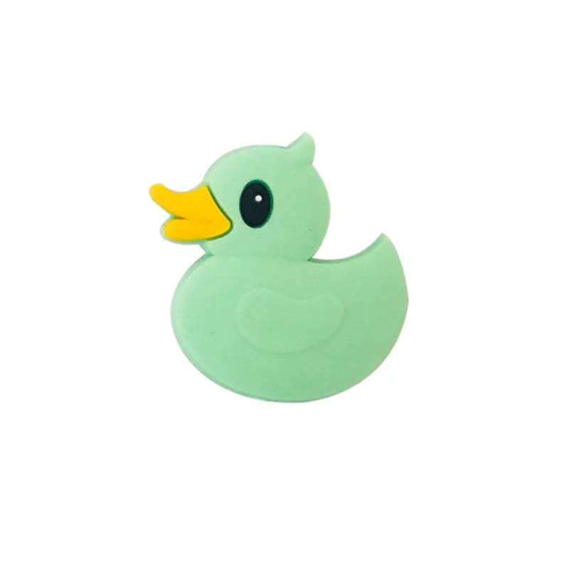 5pcs/lot Food Grade Cartoon Silicone Beads Mini Duck Baby Teether BPA Free DIY Teething Toys | Мать и ребенок