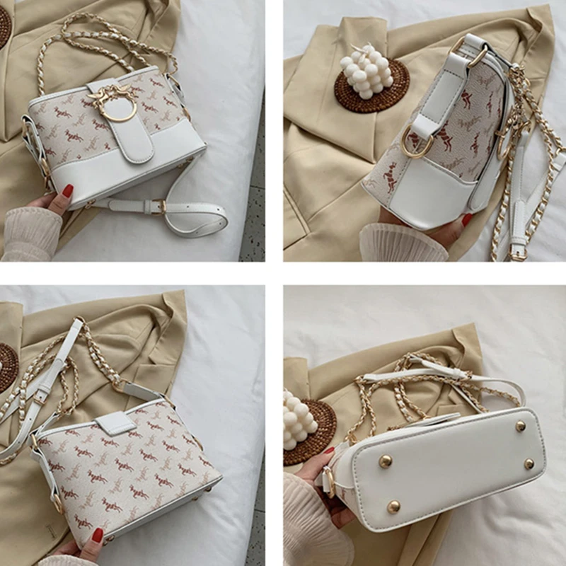

Deer Pattern Crossbody Bag for Women 2020 New Fashion Shoulder Messenger Bags Ladies Fashionable Purses Channels Handbags Bolso