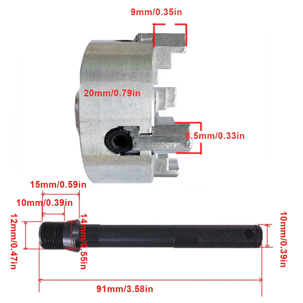 

Four 4 Jaw Chuck Z011A For Metal Mini Lathe M12x1mm Threaded Back 1.8~56mm/12~65mm Mini Collet Lathe Accessory Coupling Fittings