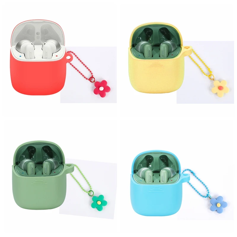 

coque for JBL Tune 220 Case fashion flower keyring Silicone Wireless Bluetooth Earphones Cover for JBL T220 225