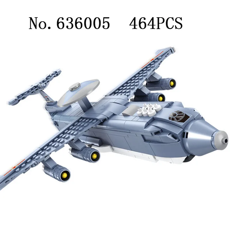 

636005 464pcs Military KJ-2000 Airborne Early Warning Aircraft Building Block Model Children's Toy