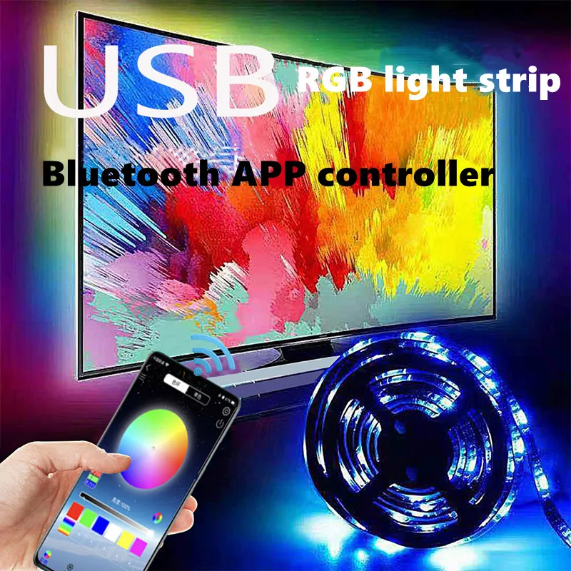 RGB light with decorative self-adhesive TV atmosphere light display usb bluetooth 5v light bar chassis gaming desktop LED