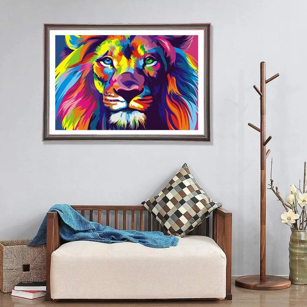 5D алмазная картина Льва Животные Полные Сверла по номерам наборы для взрослых