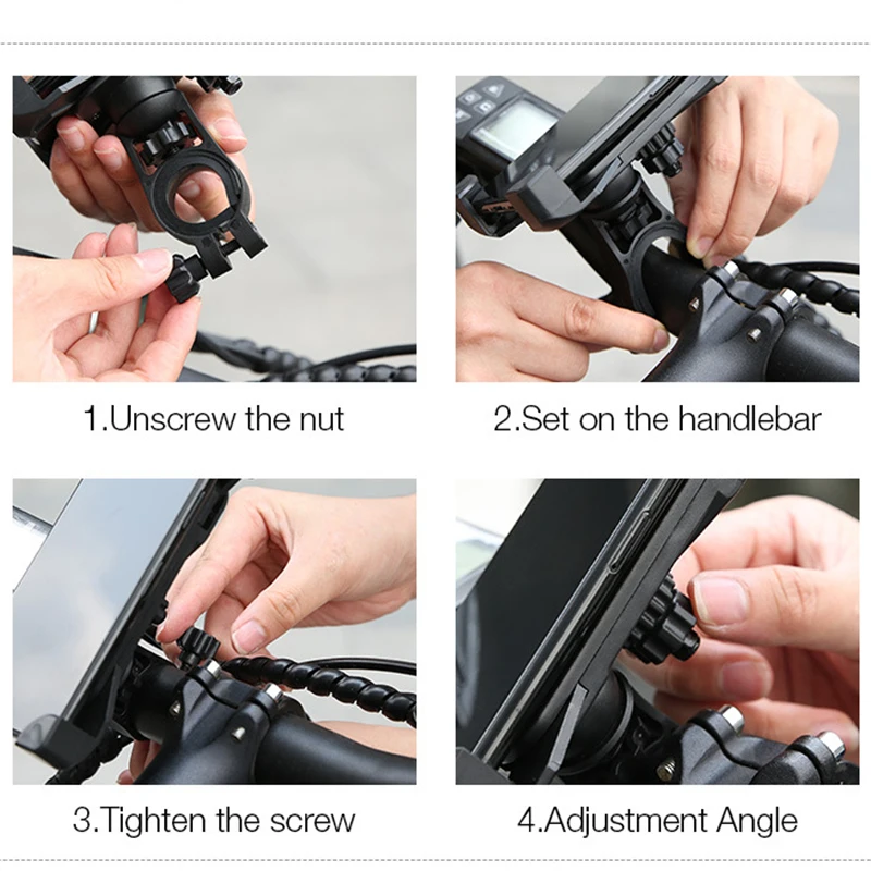 

Bicycle Phone Holder For IPhone For Samsung Motorcycle Mobile Cellphone Holder Bike Handlebar Clip Stand GPS Mount Bracket