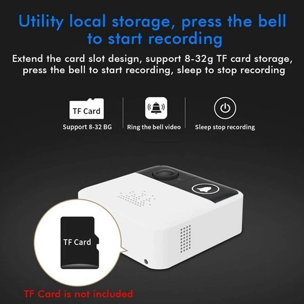 Умный дверной звонок с Wi Fi беспроводная рация камерой датчиком движения и