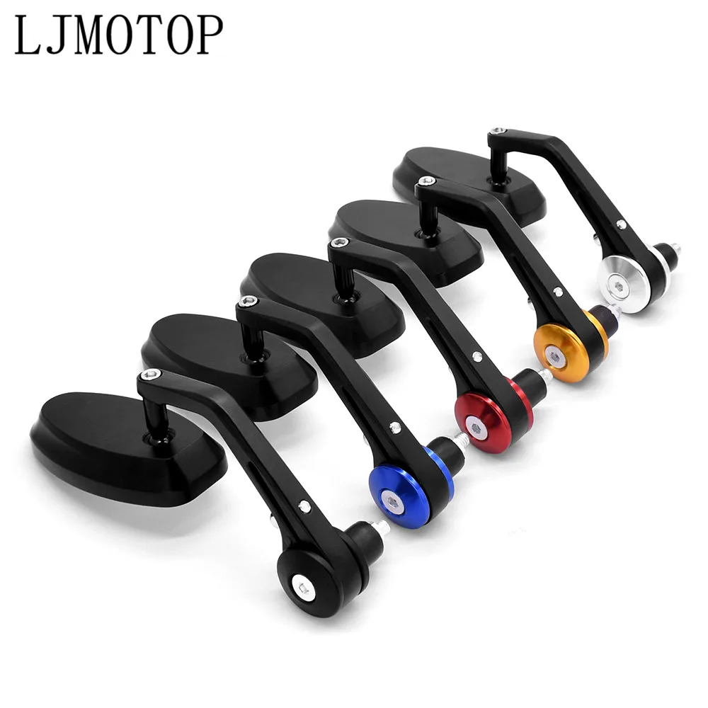 Зеркало заднего вида мотоцикла боковые зеркала Бар Конец кафе рейсер зеркало для