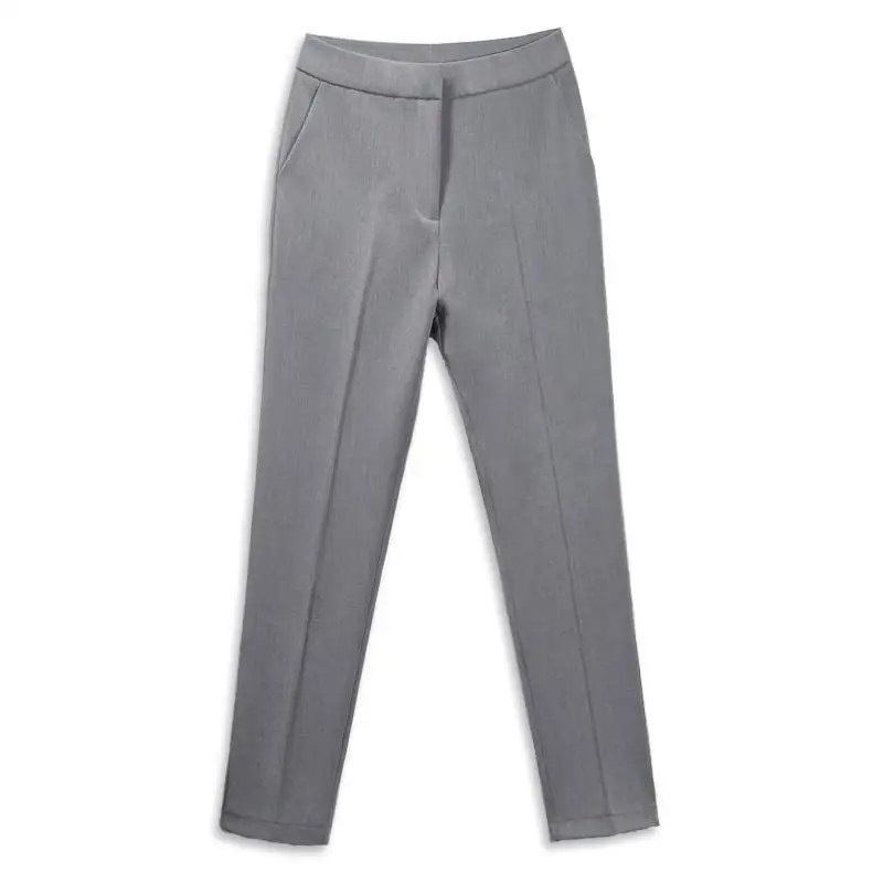

Wavsiyier Suit Pants Autumn Streetwear Trousers Straight Solid Elastic Wide Leg Style High Waist Korean Casual 2020 Pant Women