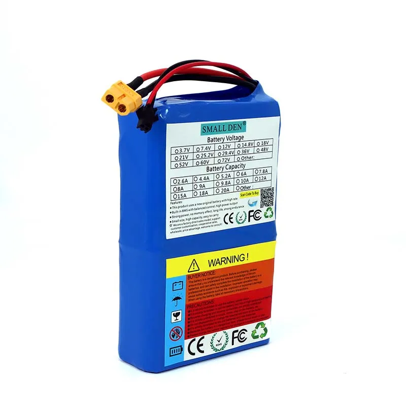 36V 12Ah Lithium Battery Pack 18650 12000mAh High rate 20A BMS for Balancing scooter E-bike lawn mower Aircraft carrier - купить по