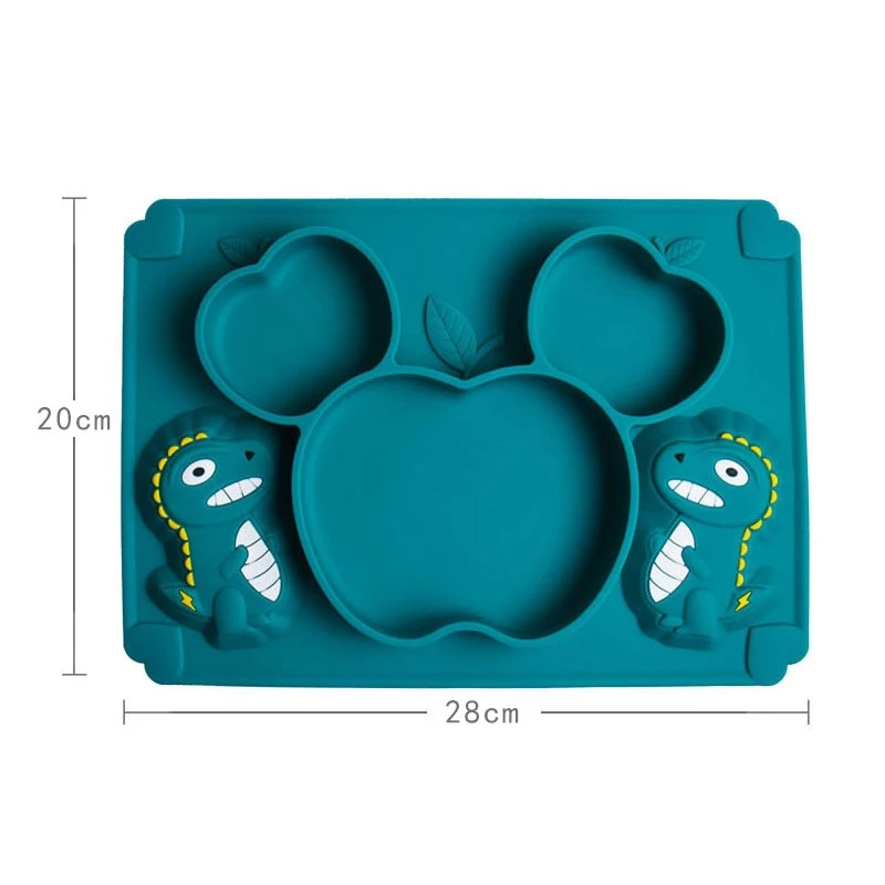 

Plate For Kids With Silicone Baby Bowl Suction Food Grade Silicone Feeding Baby Tableware Children Dining Dishes