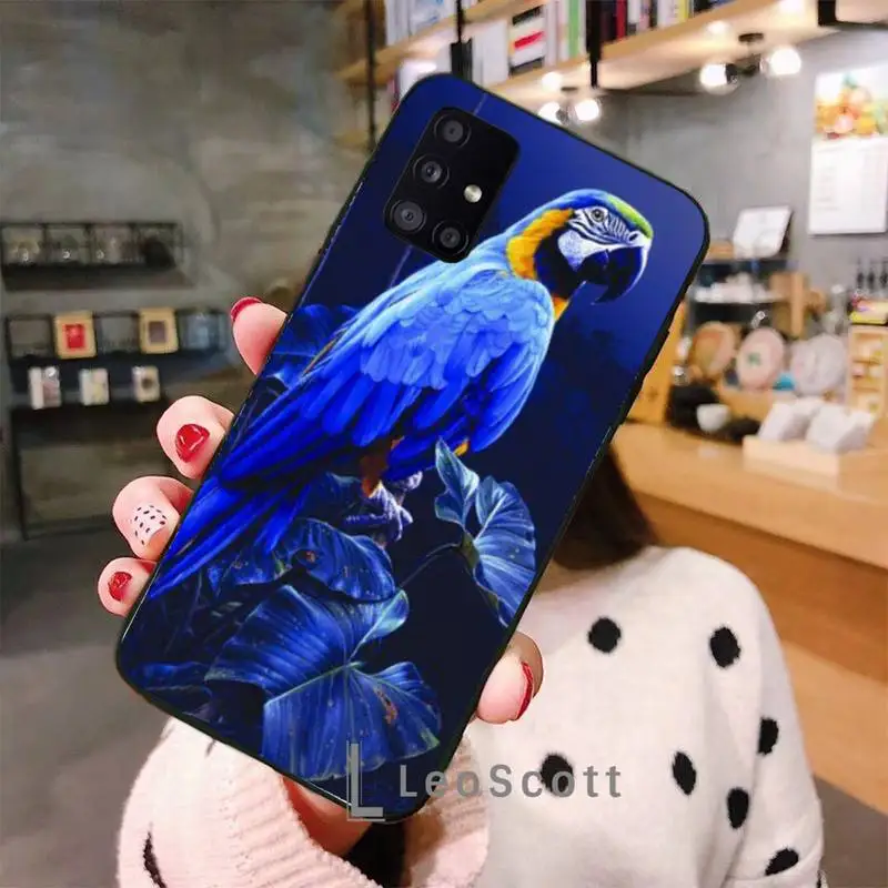 

parrot Phone Case For Samsung A50 A51 A71 A20E A20S S10 S20 S21 S30 Plus ultra 5G M11
