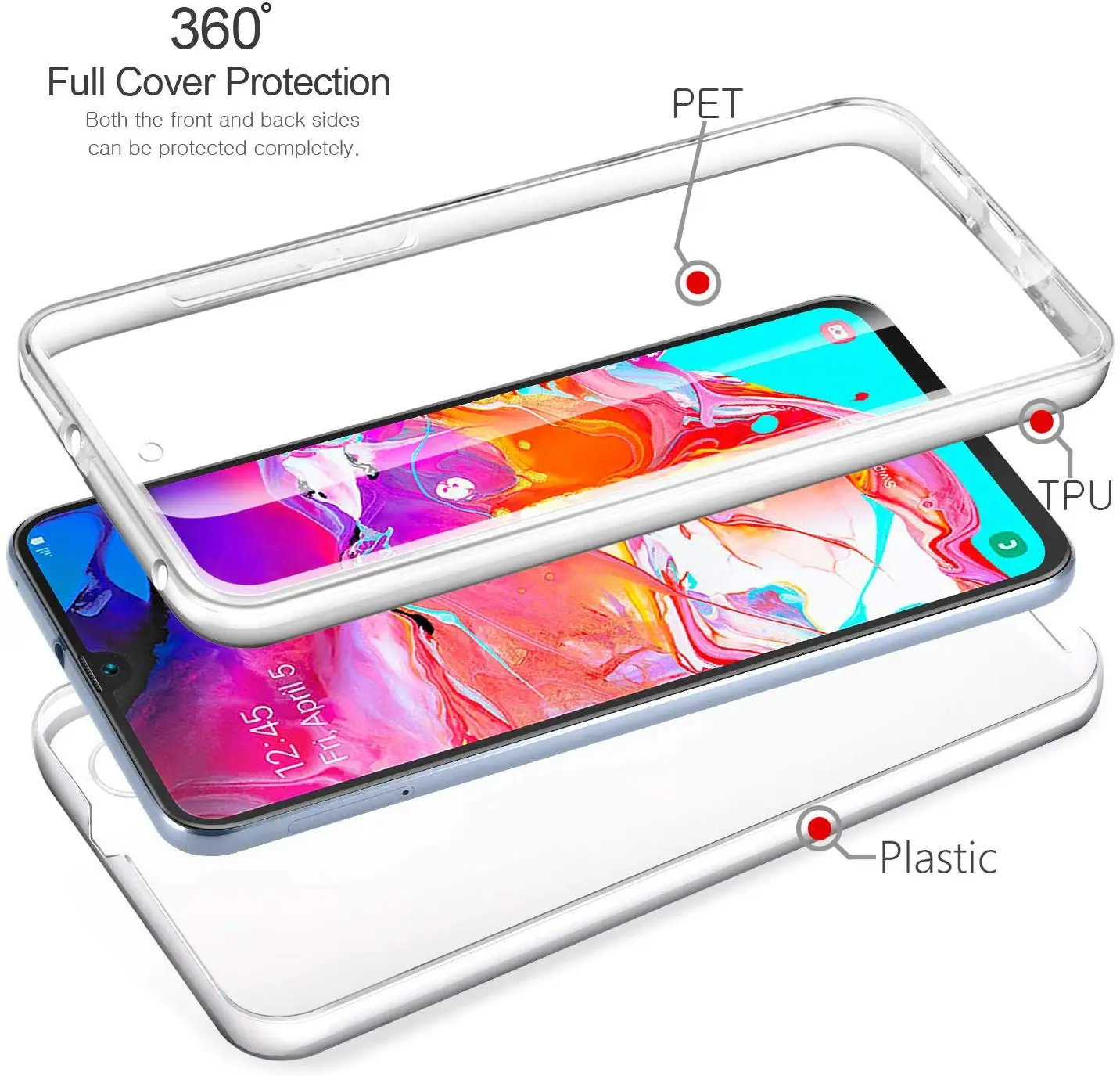 Прозрачный чехол с полным покрытием для Samsung Galaxy A50 A40 A30 A20 A20S A20E A10 A10S S8 S9 S10 J4 J6 A6 A8