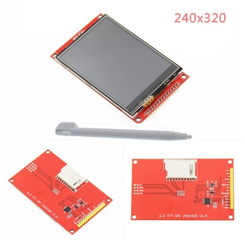 3 2 дюймовый TFT ЖК модуль с сенсорным драйвером ILI9341 240(RGB)* 320 интерфейс SPI (9 IO) Touch ic