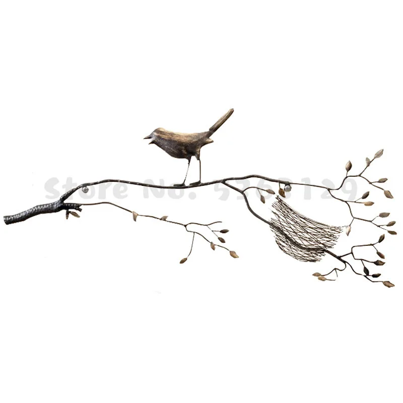 

Tree Of Life Leaves Birds Tree Metal Iron Sculpture Wall Hanging Ornament For Home Room Decorations Art Crafts Gift