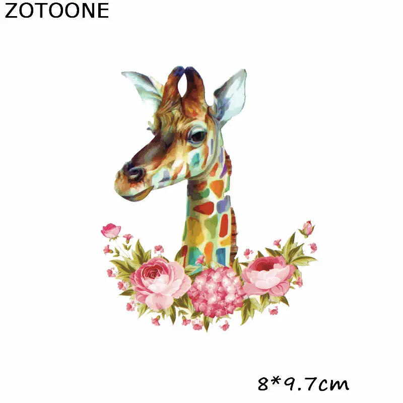 ZT0005 ZOTOONE цветы нашивки в форме животных для одежды DIY Железо на патч приложения термо теплопередача наклейка на одежду значки аппликаций - Цвет: ZT0005