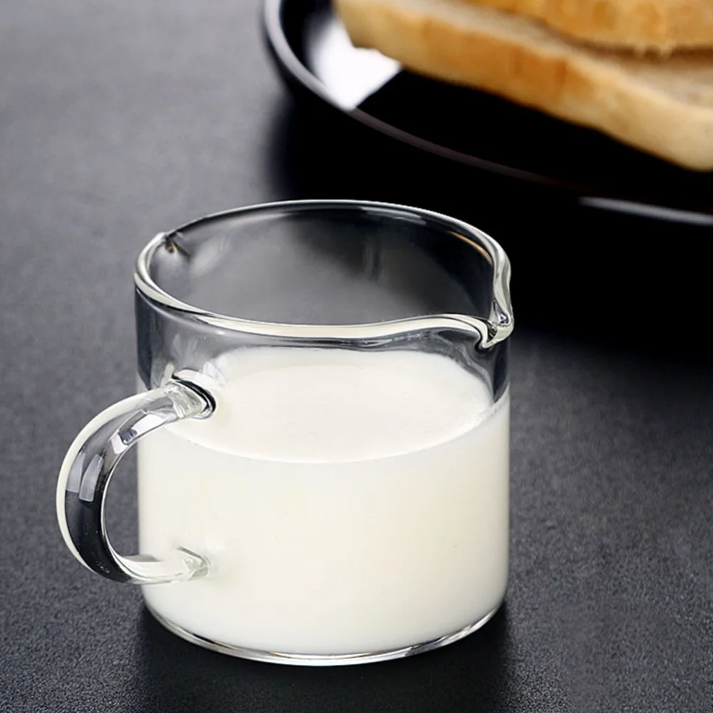 100ML Double Mouth Milk Jugs Small Glass Coffee Cup Espresso Mug High Temperature Resistant Sharing | Дом и сад