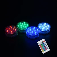 remote control 10 led night lights rgb led lights submersible light battery operated underwater aquarium lamp pool accessories
