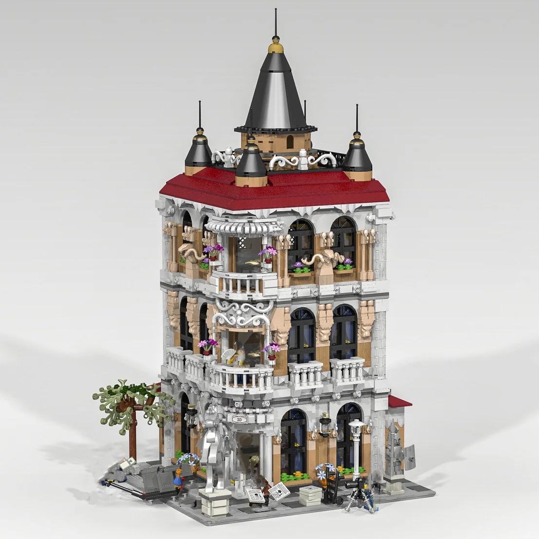 

Уличный музей истории, Оскар's Wheels Moc, Модульные строительные блоки, кирпичи для кирпичной кладки, модель, игрушки, подарки, почтовое отделени...