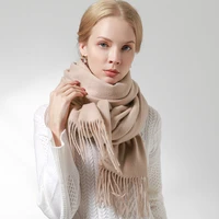 russia 100 pure wool scarf women thicken warm echarpe wraps ladies foulard femme winter solid camel merino fine wool scarves