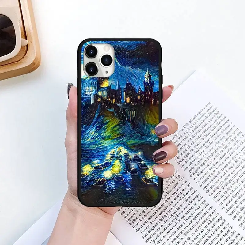 

Starry sky oil painting Vincent Van Gogh Phone Case for iPhone 11 12 pro XS MAX 8 7 6 6S Plus X 5S SE 2020 XR mini