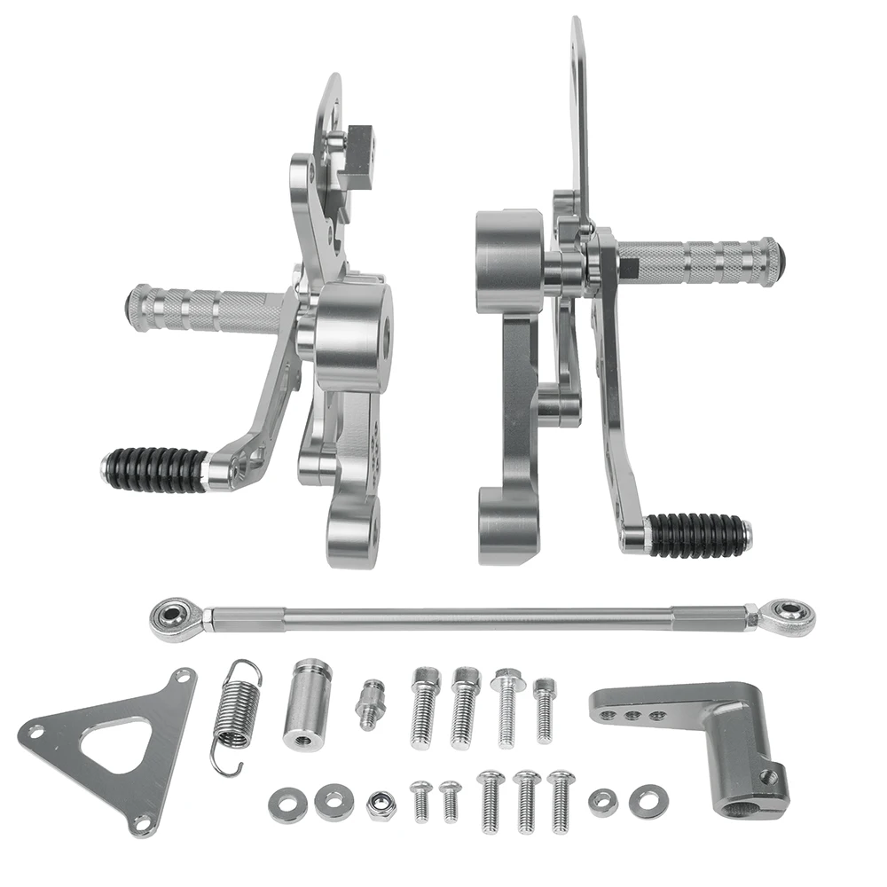 Регулируемая MT09 FZ09 MT-09 FZ-09 CNC Rearsets Подножка для ног для- Yamaha MT FZ 09 - Цвет: Titanium